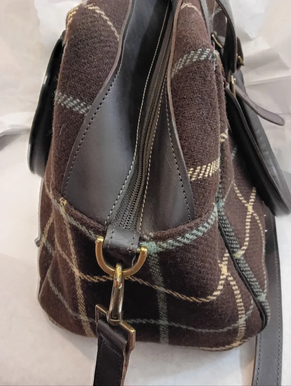 Hartmann Leather Wool  Duffle Mens Work Luxury Bag  Rare